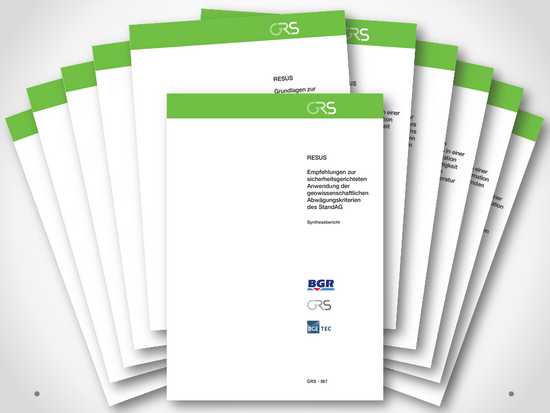 Cover des Syntheseberichts und der zehn dazugehörigen Einzelberichte des Verbundvorhabens RESUS